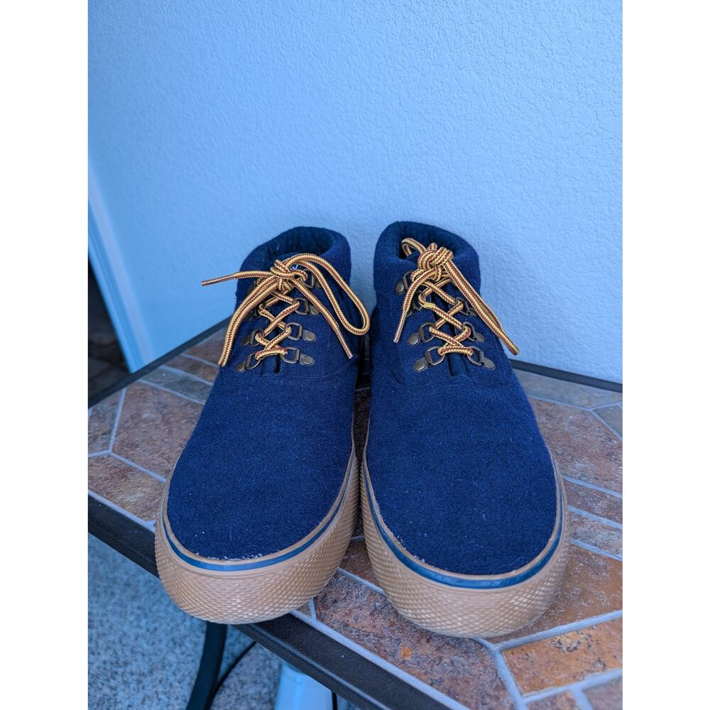 Sperry Top-Sider Men's 12M Navy Wool Chukka Boots Lace Up Casual Boat Nautical